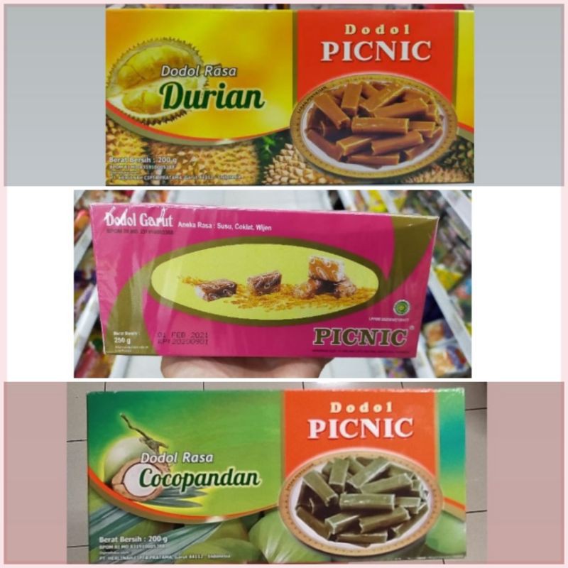 

Dodol Garut Picnic / Dodol Durian / Dodol Coco Pandan / Coklat