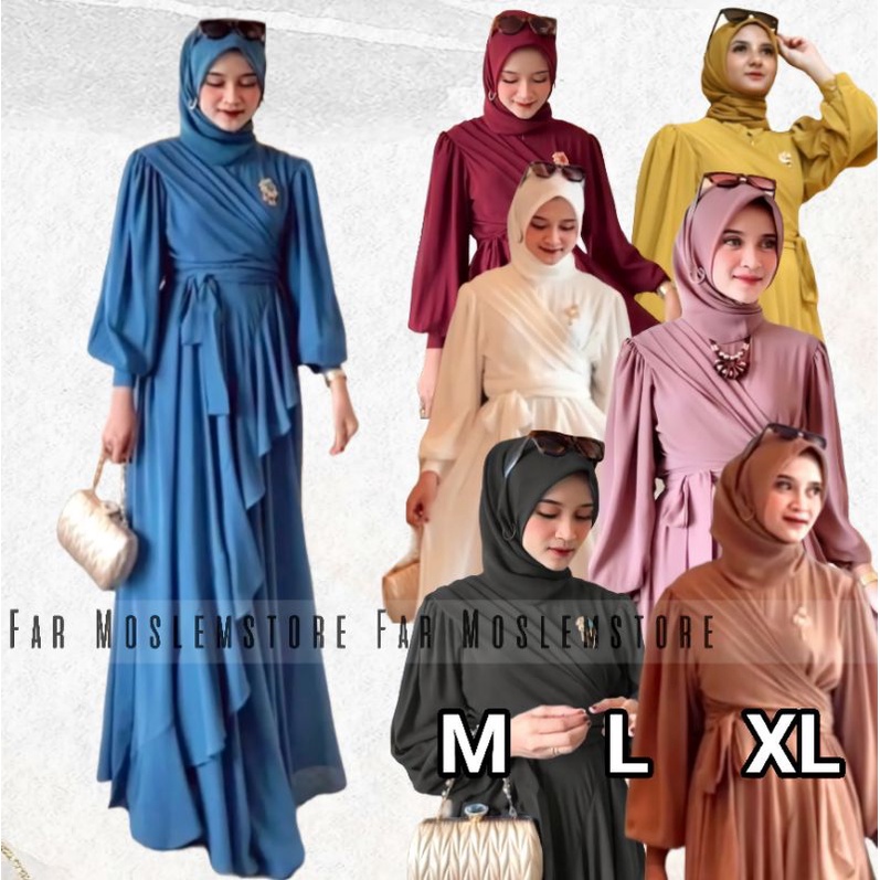 MEYHIRA DRESS CERUTY BABYDOLL BUSUI FRIENDLY/DRESS PREWEDDING FULL FURRING DRESS POLOS TERLARIS/FASHION MUSLIM WANITA/GAMIS RAYA SERIES/FAR MOSLEMSTORE