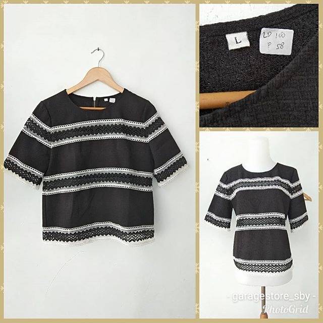 Blouse korea mix crochet