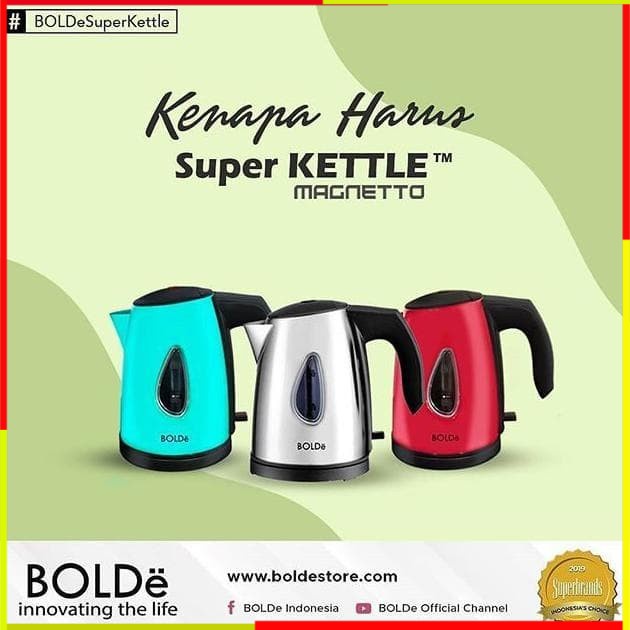 TEKO LISTRIK BOLDE SUPER KETTLE MAGNETTO KETEL KETTLE CERET CEREK HEATER HITTER TEKO TERMOS STAINLES