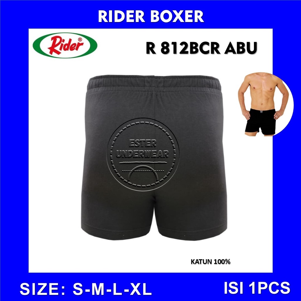 Rider Premium Boxer Man R 812BCR Abu-Abu ISI 1 Pcs