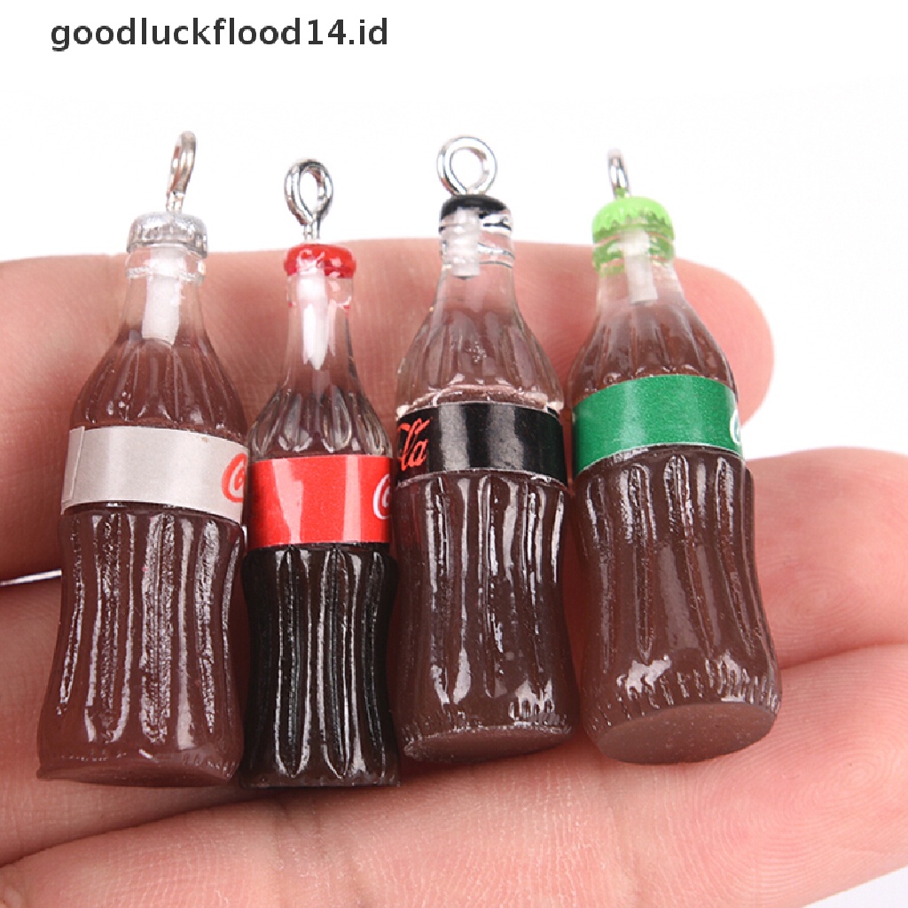 [OOID] 10PCS Resin Bottle Charm Pendants Beads DIY Decoration Keychain Necklace Jewelry ID