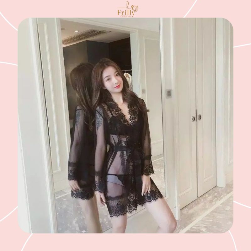 MIMOSA KIMONO SET / LINGERIE SET / BABYDOLL / NIGHTGOWN / SLEEPWEAR