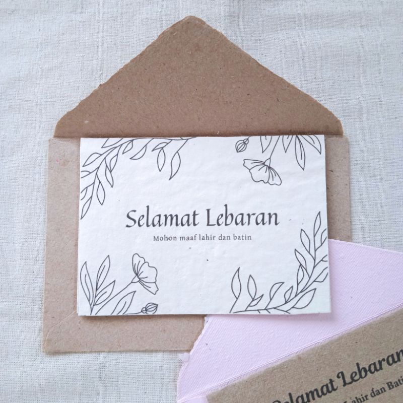 

Kartu Lebaran dari Kertas Daur Ulang