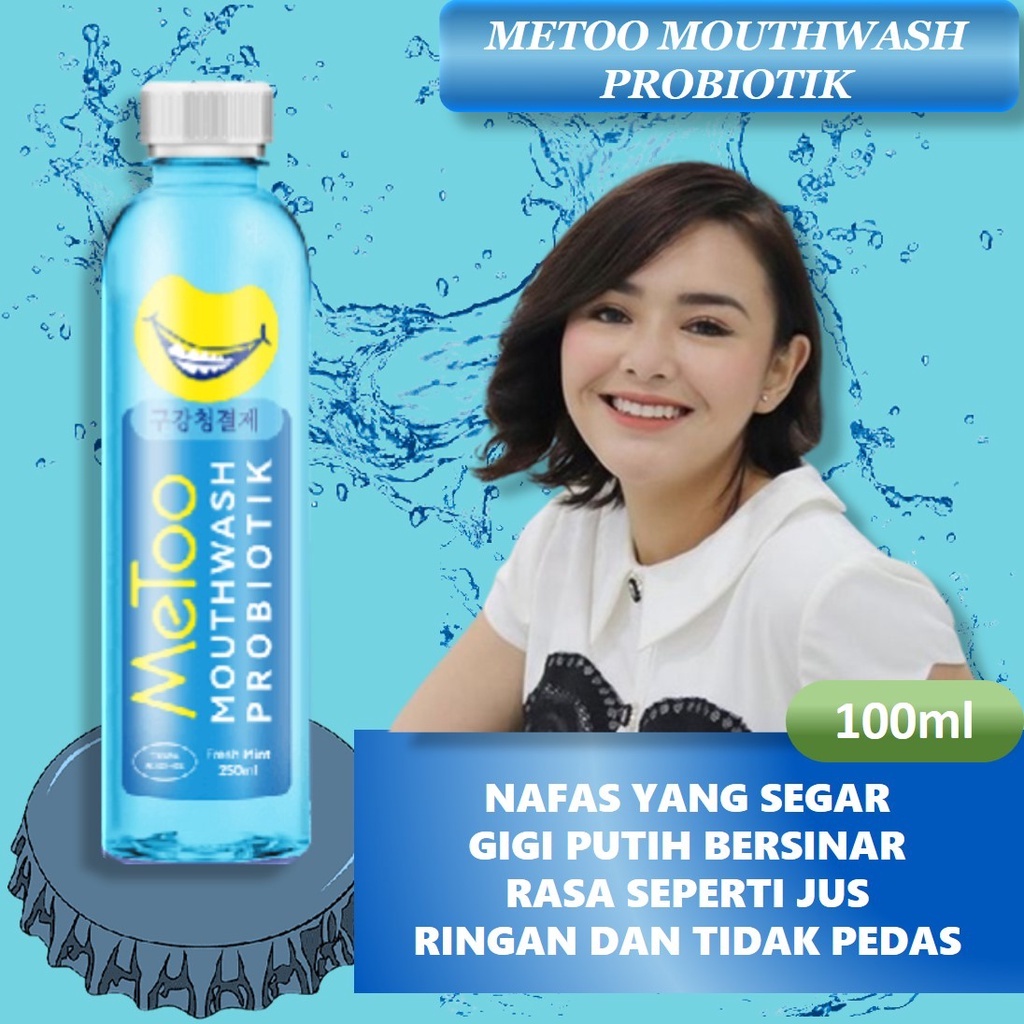 MeToo Mouthwash Fresh Mint 100ml / Obat Kumur Probiotik / Nafas segar / Pemutih gigi Rumah Cantik 354 Perawatan Kesehatan Mulut