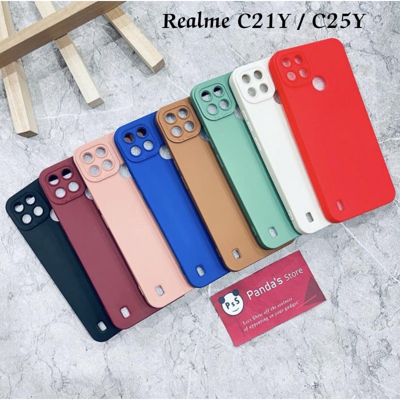 Softcase Pro Camera Realme C21Y / C25Y Candy Case Full Color 3D Silikon TPU