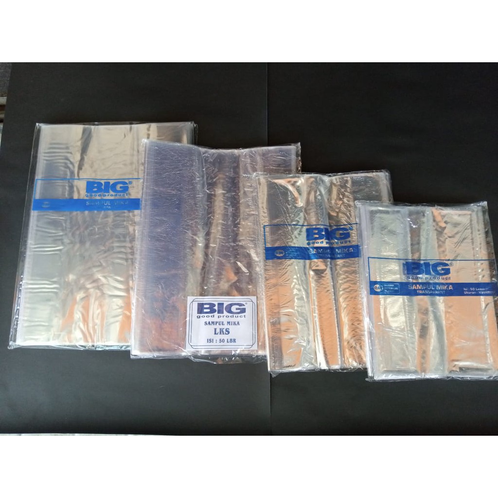 

PLASTIK SAMPUL BUKU MIKA MERK BIG (TEBAL)