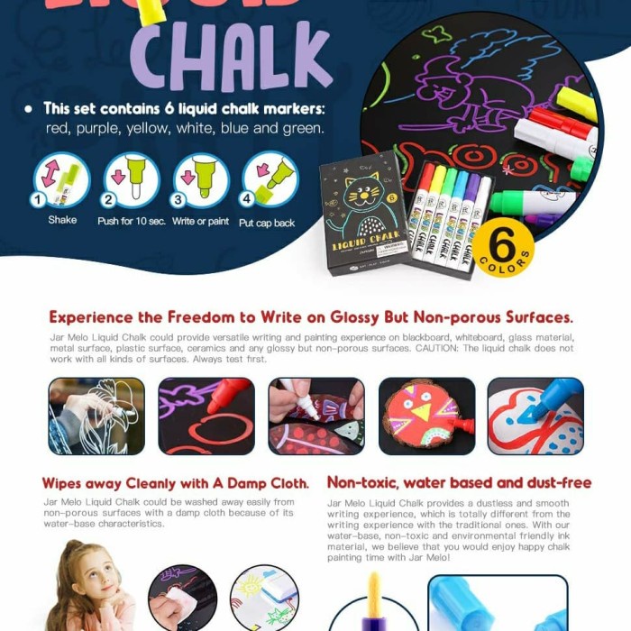 

Bergaransi Liquid Chalk Spidol Trendi