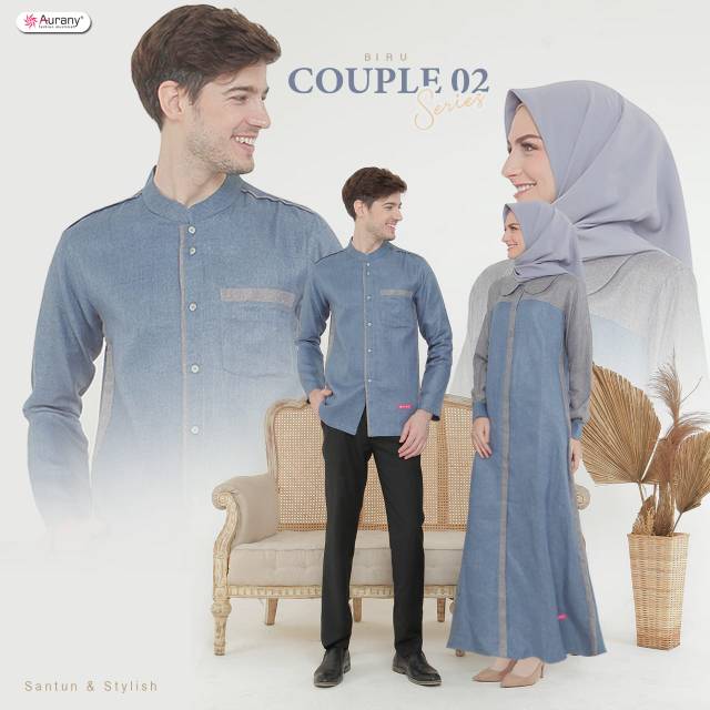 GAMIS COUPLE 02 BY AURANY / gamis seragam / terbaru /terlaris