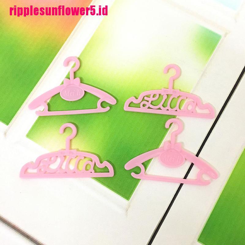 10pcs Gantungan Baju Bahan Plastik Warna pink