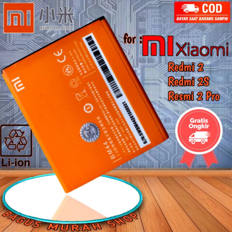 Baterai Original Redmi 2 2s Prime Pro BM44 BM 44 Battery Batre Batrai Redmi 1s batre Mi2