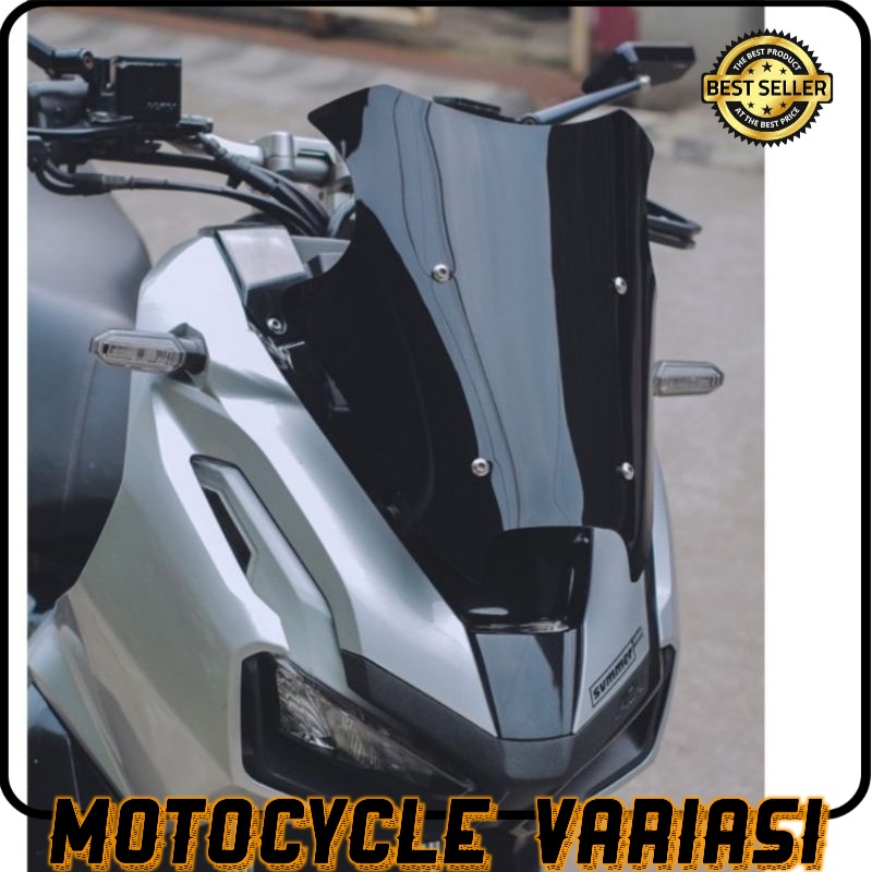 Visor Windshield ADV 150 Pendek model Ocito Sporty Rayben Clear Hitam