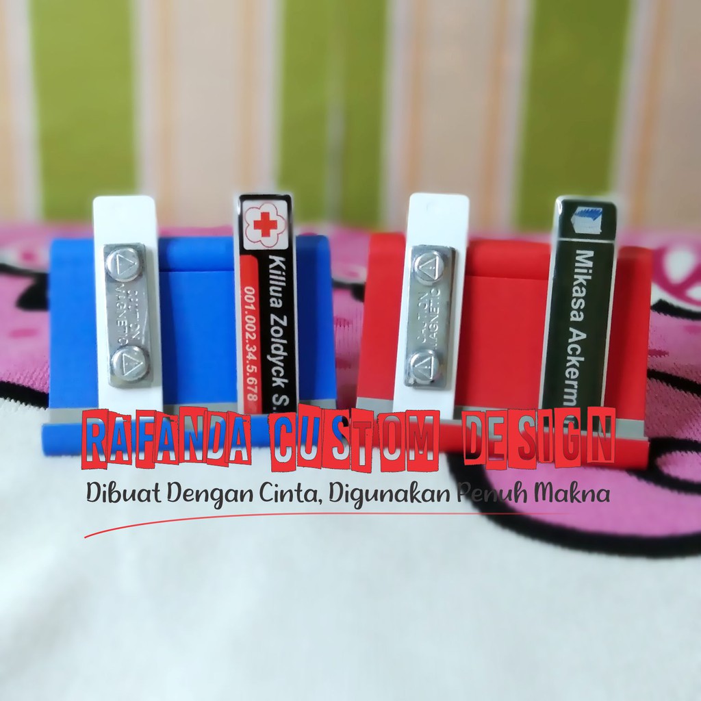 

Name Tag / Papan Nama Dada Magnet Timbul Resin Anti Luntur