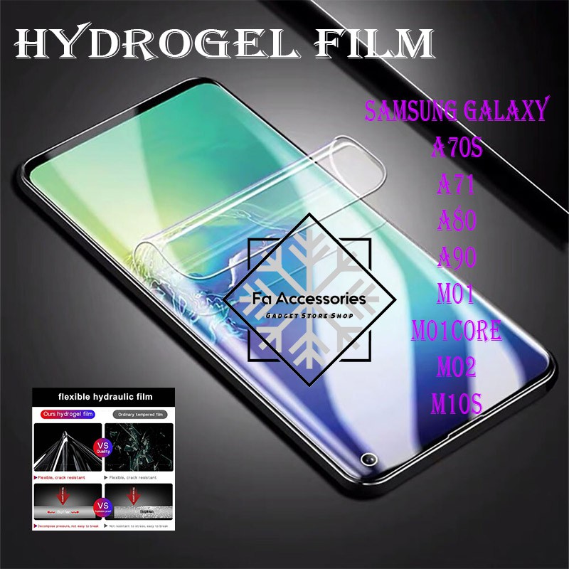 FA ANTI GORES JELLY HYDROGEL SAMSUNG GALAXY a70s a71 a80 a90 m01 m01core M02 m10s FULL SCREEN core