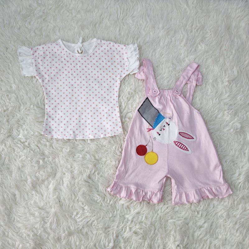 baju bayi perempuan sett OVERALL CELANA baby girl