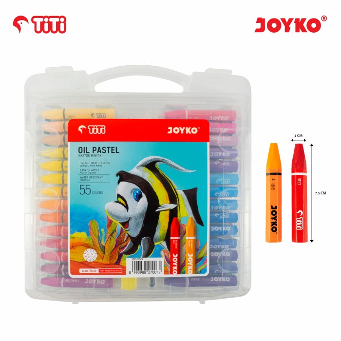 

PASTEL-DRY-OIL- JOYKO TITI CRAYON OIL PASTEL / KRAYON MINYAK JOYKO 55 WARNA OP-55S -OIL-DRY-PASTEL.