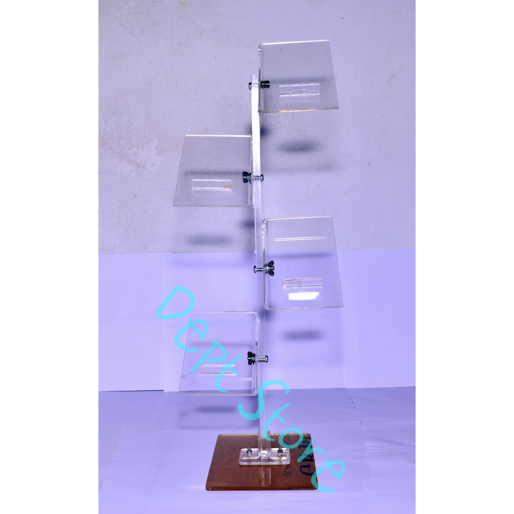 Display Sepatu Akrilik 4 Tingkat | Acrylic Mika Sepatu 4 Susun