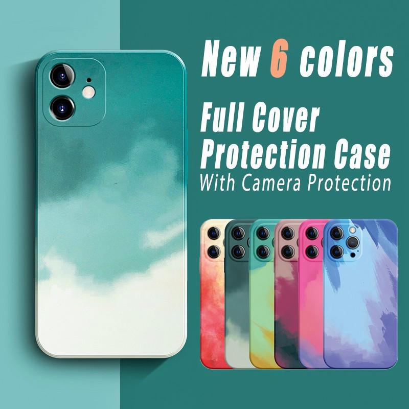 Soft Case Tpu Motif Lukisan Cat Air Warna-Warni Untuk Oppo A54 Reno 5 Reno 4 Reno 2 Oppo A53 A33 A5S A12 A15 A15S A3S A5 A9 2020 Find X3 Pro