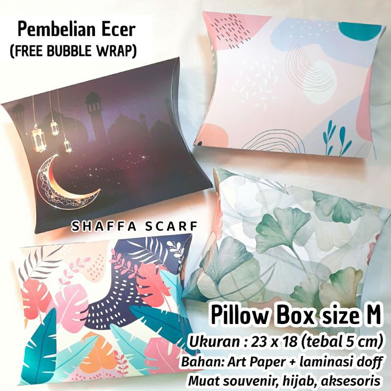 

Pillow Box Scarf Size M / Kotak Kado / Hampers Wedding