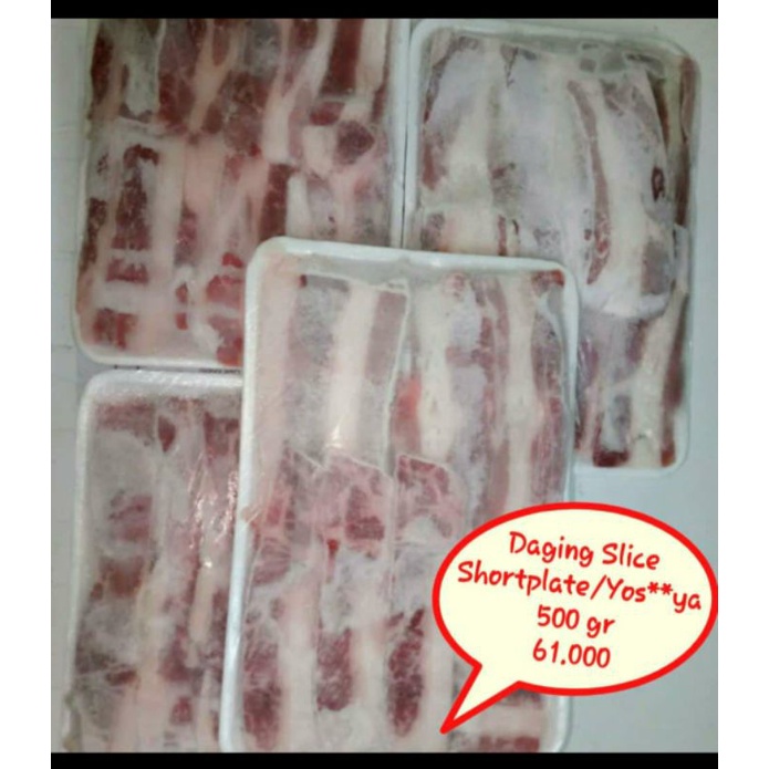 

Beef Shortplate/ Teriyaki / Daging Slice / Yakiniku / Daging Yoshi**ya