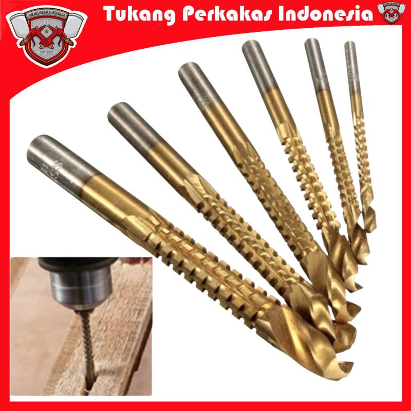 MATA BOR GERGAJI HSS TITANIUM COATING GROOVIING GROVING DRIL BIT SET