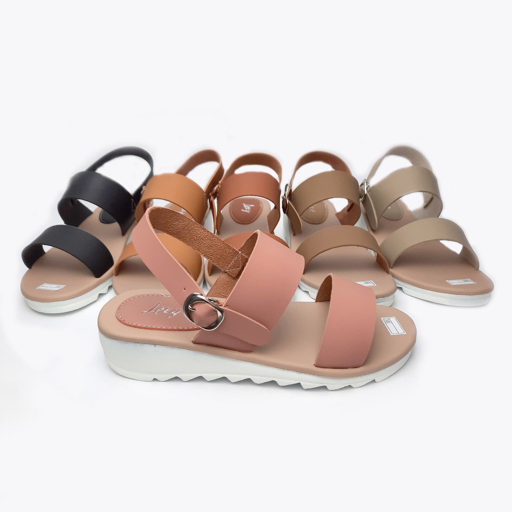 Sendal Wanita Sandal Tali Wedges AX 04 Gesper Kait