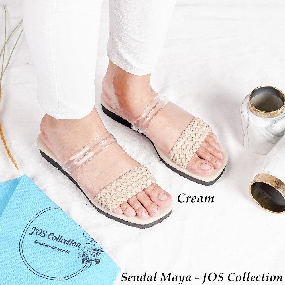 Sandal Wanita Model Slop Tali Mika - Maya by JOS Collection