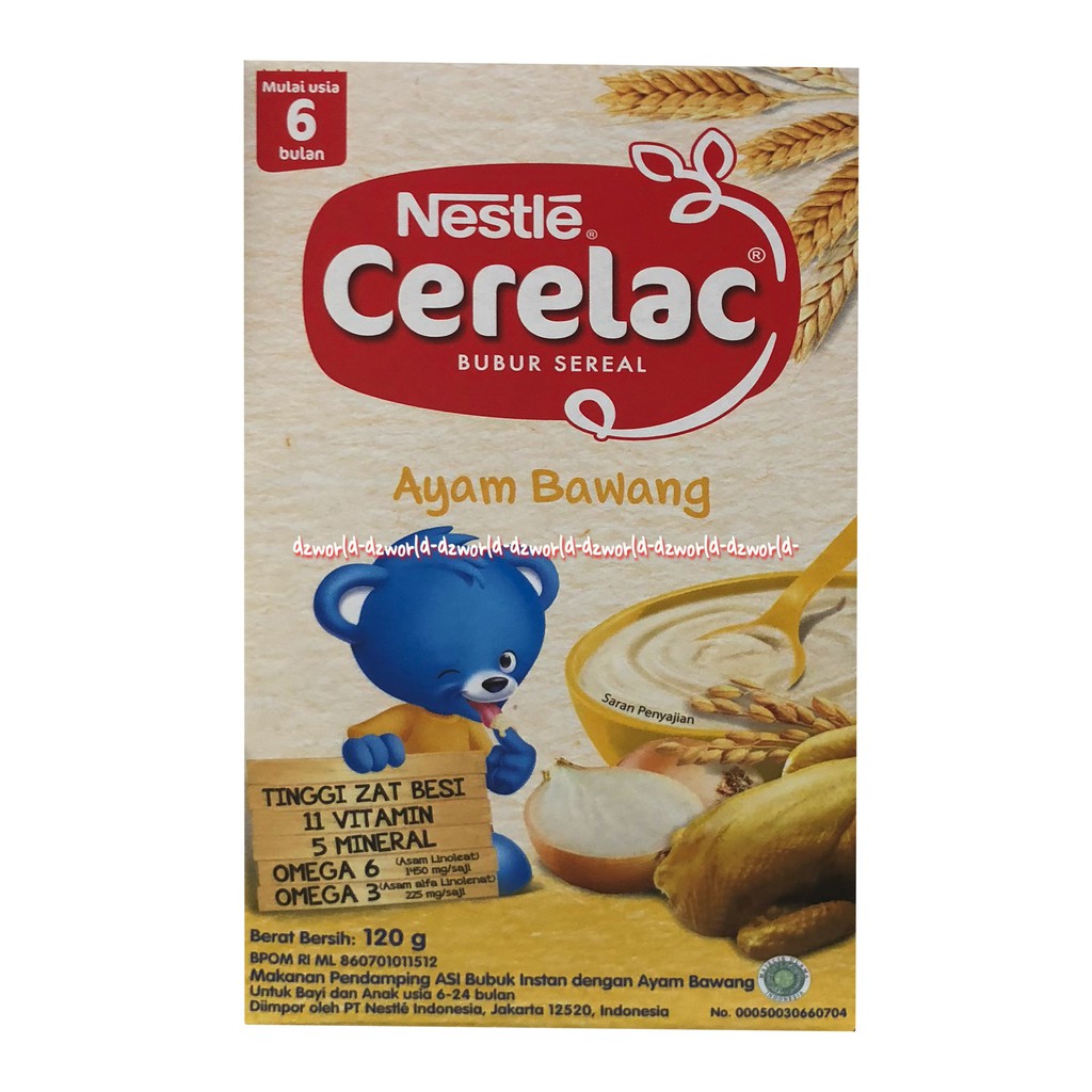 Nestle Cerelac Bubur Sereal Ayam Bawang 120gr Bubur Bayi Nesle Cerelak Bubur Bayi