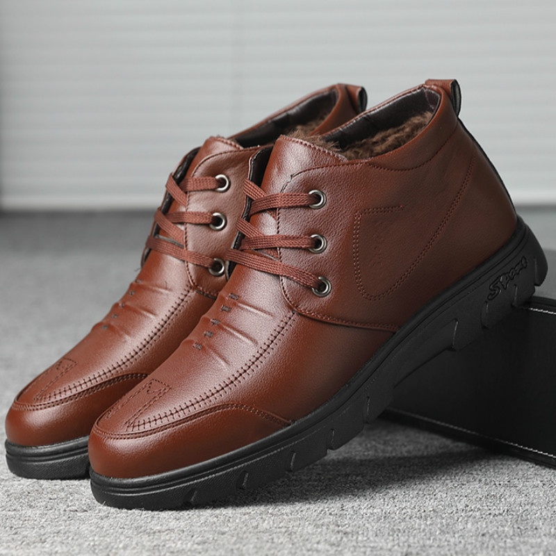 2020 Produk  Pria Sepatu Berlapis Kapas Sepatu  Beludru  Antislip Pria Hangat Supermarket Promosi st