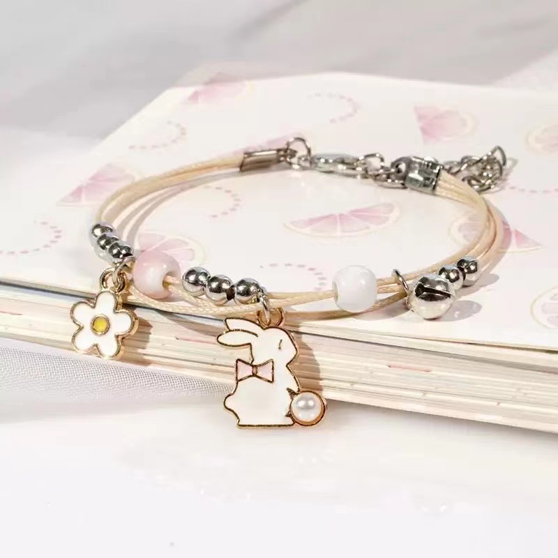 Gelang Couple Daisy Etnik Bead Tali persahabatan Braided Bracelet/Friendship Adjustable Daisy-#11