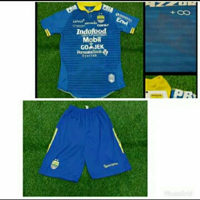 Setelan Jersey Kaos Baju  Bola  Persib Bandung Home Biru 1 