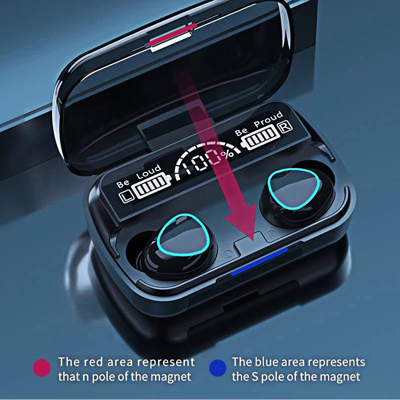 【BT016】(COD)M10 Headset Bluetooth Full Bass Stereo 3500mah Power Bank Wireless Earphone Tahan Air TWS with Mic Headphones  Handset Earbud Henset Handset Heandset Hedset Hetset