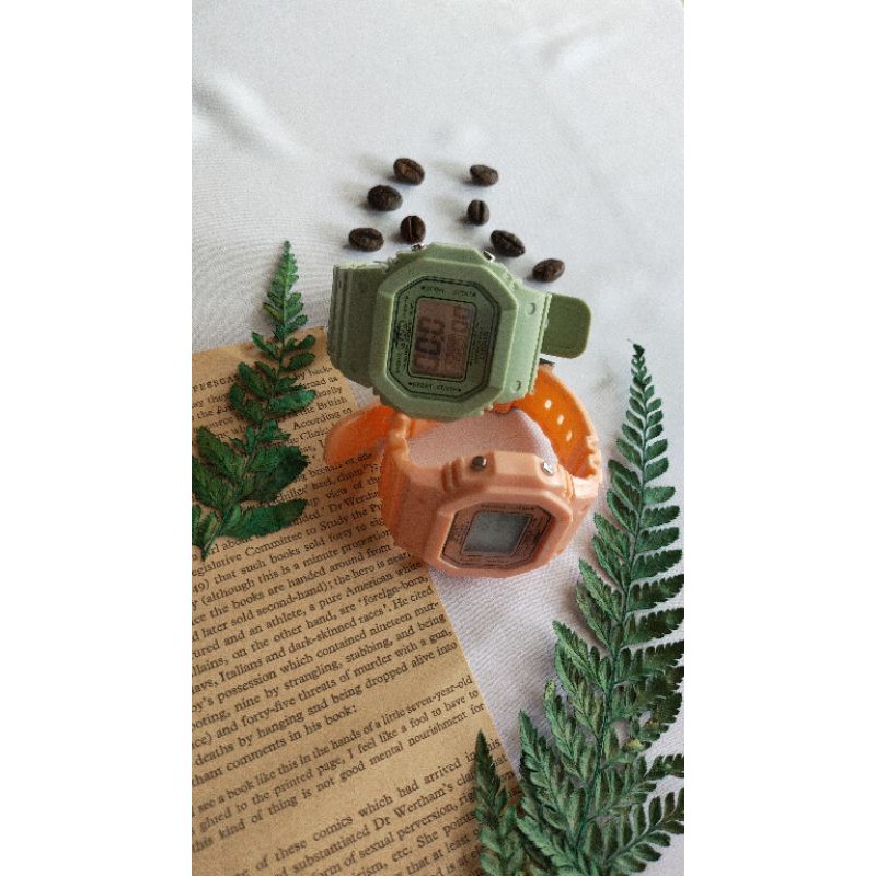 Jam Tangan Wanita Mahasiswa Anak Sekolahan Kotak Digital