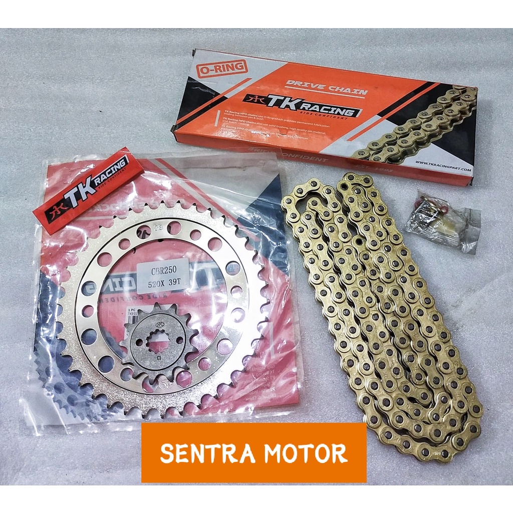Gear Set CBR 250 R CBU TK 520 & Rantai TK 520 HPO O-Ring - Gear Set Khusus CBR 250 R CBU, CBR Thaila