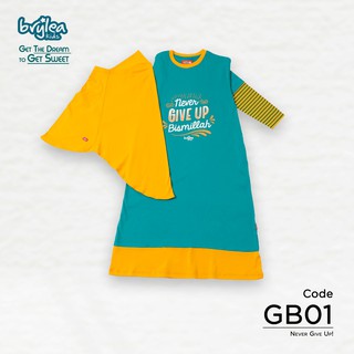 GB ALL Gamis  Anak Lucu Bahan Cotton Combed Fashion 