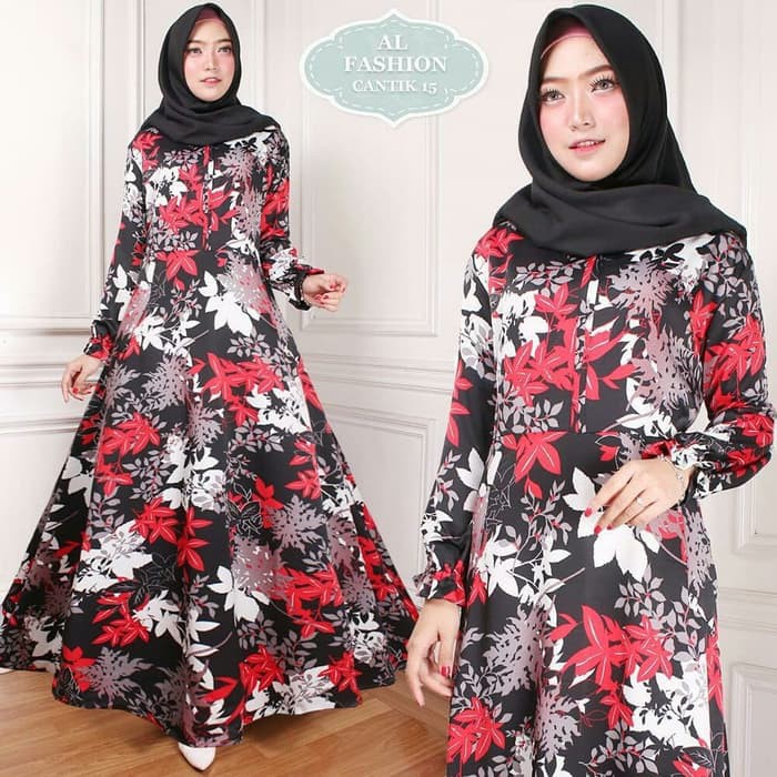 gamis termurah maxmara terbaru cantik 15 hitam maxi dres baju muslim