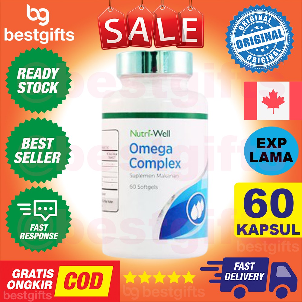 NUTRI WELL NUTRIWELL OMEGA COMPLEX FISH OIL 3 6 9 JANTUNG NYERI KAKU REMATIK KOLESTEROL 60 KAPSUL