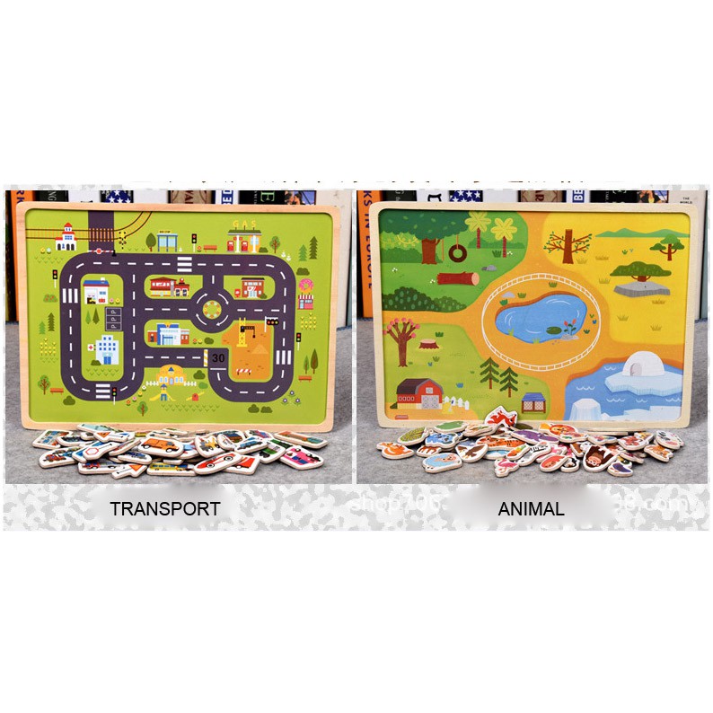 Puzzle Magnet Besar Premium Wooden Puzzle Anak Puzzle Kayu Mainan kayu Wooden Toys  189-8