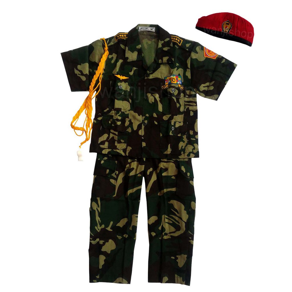 Baju Cita-cita ABRI Baret Merah 3-12 tahun