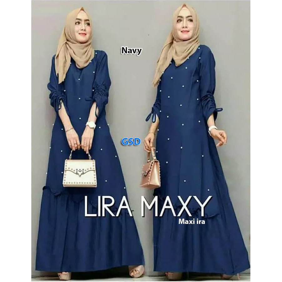 Best Seller-MS maxi lira/dress maxi muslim/terusan dress gamis syari/baju muslim mura ManoerShop