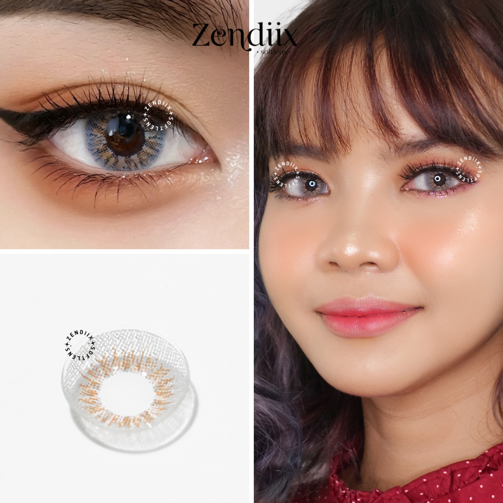 Softlens NEW MORE DUBAI Warna MARBLE GREY 14.5mm Normal Minus