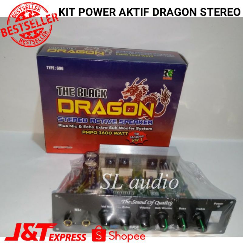 Kit Power Speaker Aktif Stereo Plus Subwoofer Dragon