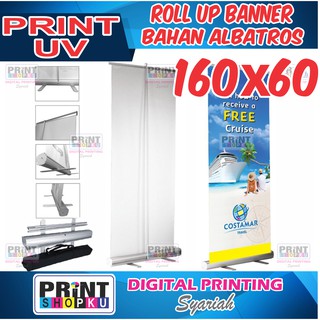 Jual [ ALBATROS ] CETAK ROLL UP BANNER BAHAN ALBATROS BANNER VERTICAL