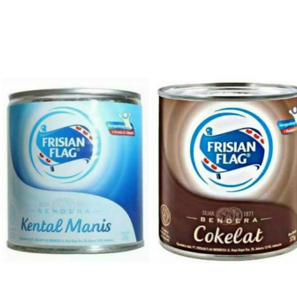 Susu Frisian Flag Bendera Kental Manis Kaleng 370gr / 370 gram