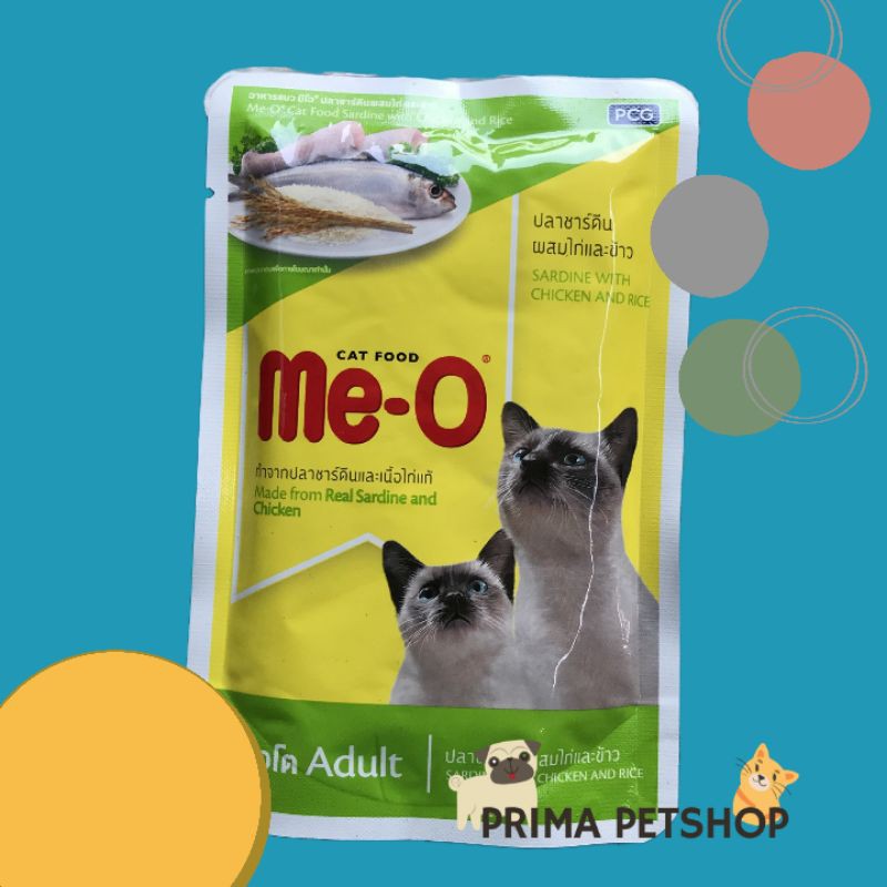 Me-o Meo Adult Kitten pouch 80gr / makanan kucing anak dan dewasa merek meo