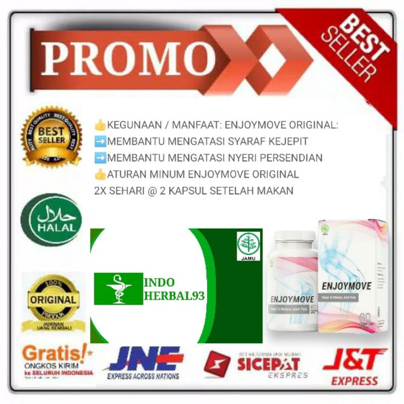 Enjoymove Herbal Obat Syaraf Kejepit Obat nyeri sendi Enjoymove Original