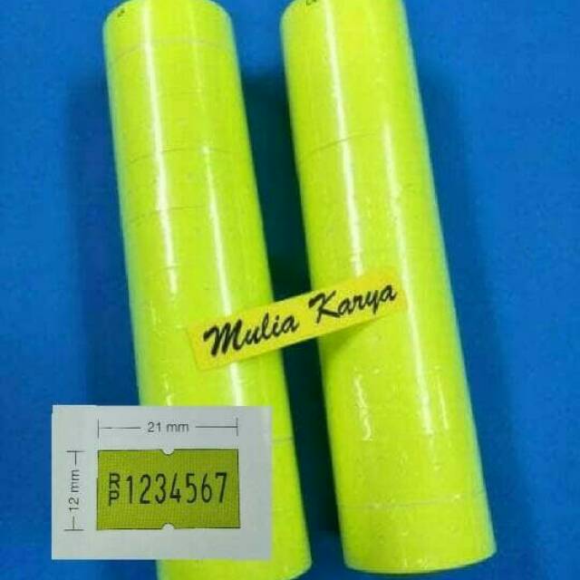 

Kertas Stiker Label Harga Kuning 1 line Yellow Fluorescent