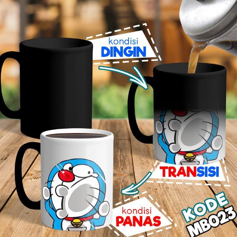 Mug Ajaib Bunglon Berubah Sendiri - Bisa Custom Foto | Desain Sendiri