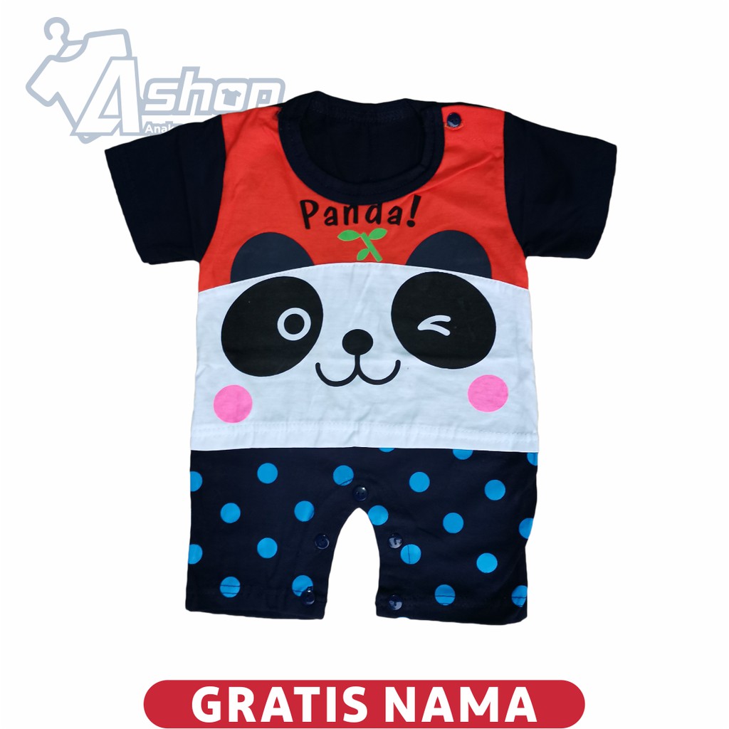 Romper Bayi Motif Panda