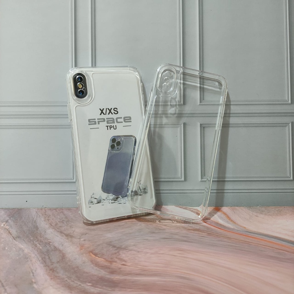 SoftCase Case For Ip X XR XS XS Max Case Bening Grey Clear SPACE TPU Jelly White_Cell